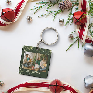 Porte-clefs Photos de famille de Noël personnalisées Porte - c