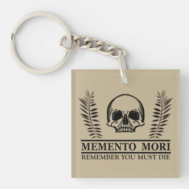 Porte-clefs Phrase latin - Saisir le jour - Memento Mori  (Devant)