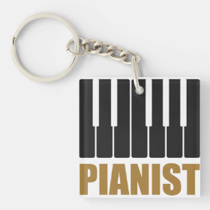 Porte-clefs Pianiste de la typographie moderne
