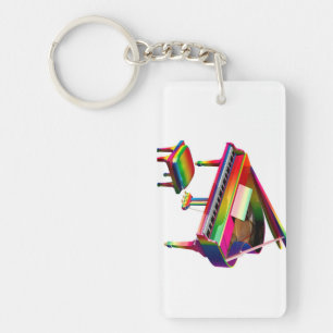 Porte-clefs Piano de couleur arc-en-ciel