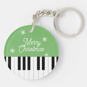 Porte-clefs Piano Key Jingle Bell Joyeux Noël Rouge Vert