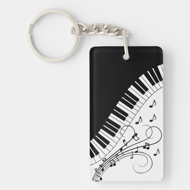 Porte-clefs Piano Keyboard Music Design (Devant)