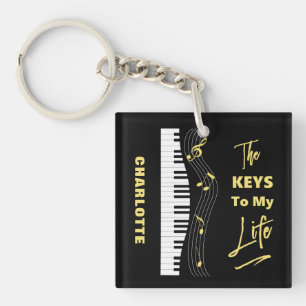 Porte-clefs Piano Keyboard Players Fun Music Notes