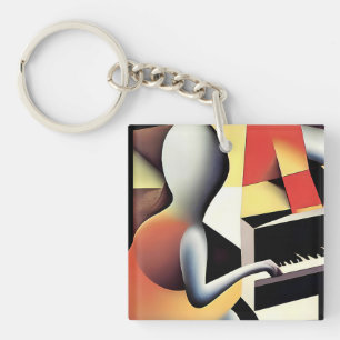 Porte-clefs Piano Player - Art aérographe