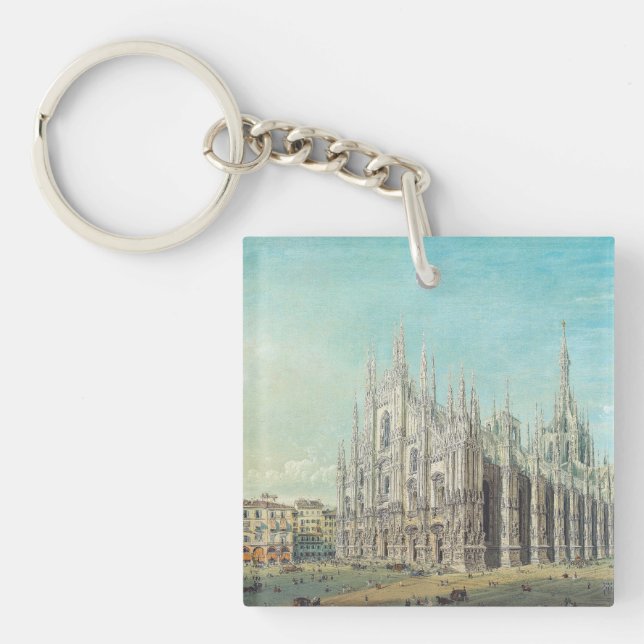 Porte-clefs Piazza del Duomo à Milan par Carlo Bossoli (Devant)