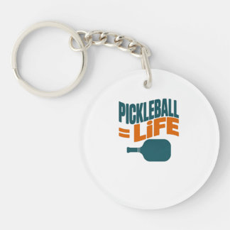 Porte-clefs Pickleball égale à la vie amusant joueur