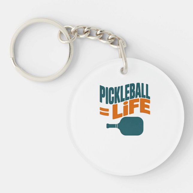 Porte-clefs Pickleball égale à la vie amusant joueur (Devant)