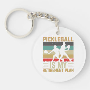 Porte-clefs Pickleball est mon plan de retraite drôle Pickleba