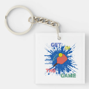Porte-clefs Pickleball joueur paddle sport
