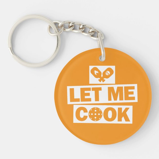 Porte-clefs Pickleball Laissez-moi cuisiner (Devant)