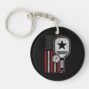 Porte-clefs Pickleball Player - American Flag Pickleball - Pic