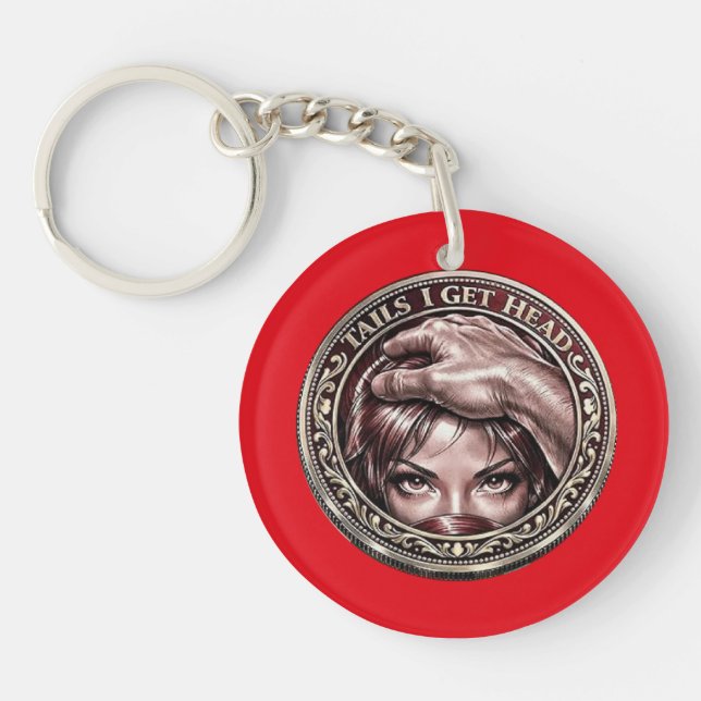 Porte-clefs Pièce commémorative drôle de tête (Devant)