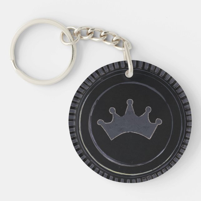 Porte-clefs Pièce de jeu de dames (Devant)