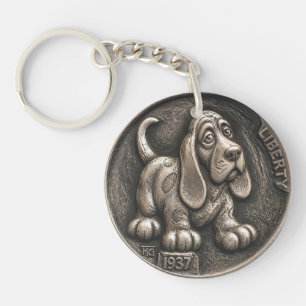 Porte-clefs Pièce de monnaie de 1937 en nickel représentant un