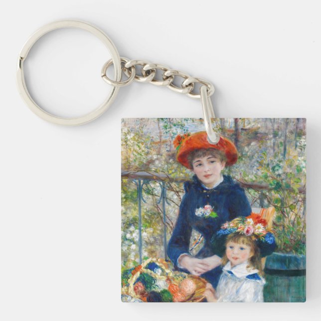 Porte-clefs Pierre-Auguste Renoir - Deux soeurs sur la terrass (Devant)
