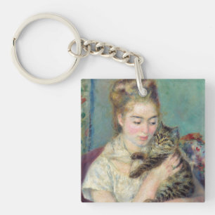 Porte-clefs Pierre-Auguste Renoir - Femme au chat