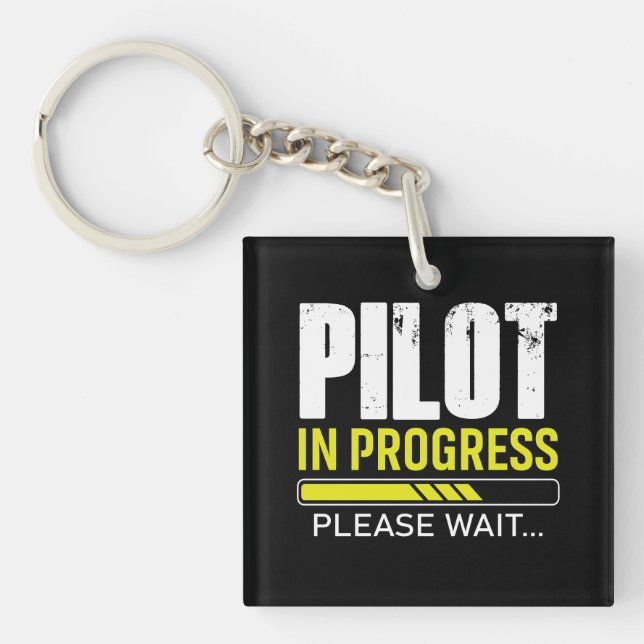 Porte-clefs Pilot in Progress… Please Wait | Pilot Gift Idea (Devant)