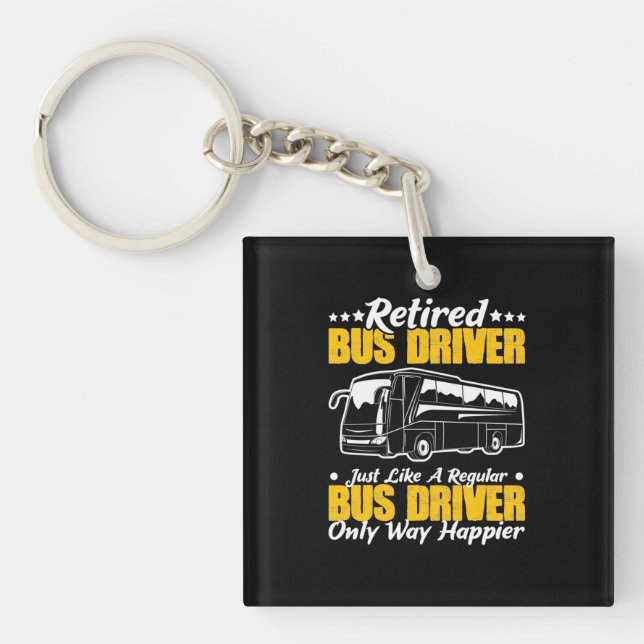 Porte-clefs Pilote de bus retraité (Devant)