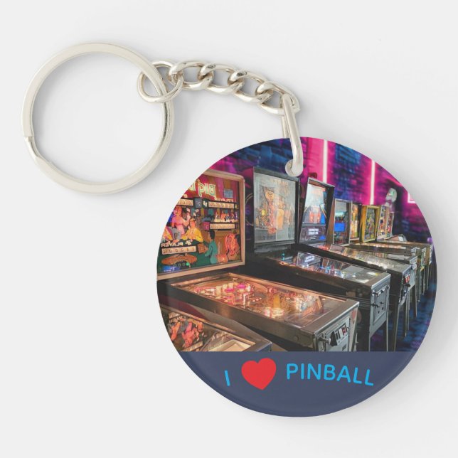 Porte-clefs Pinball Machines dans une ligne (Devant)