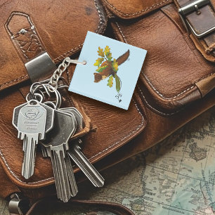 Porte-clefs Pine Marten Automne quitte le logo de l'entreprise