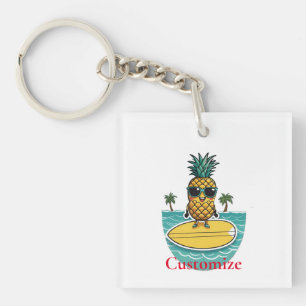 Porte-clefs Pineappa Surfer Dirige Une Vague Thunder_Cove