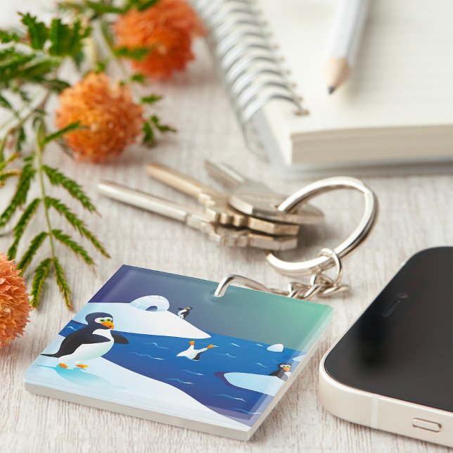 Porte-clefs Pingouins Et Glace (Créateur téléchargé)