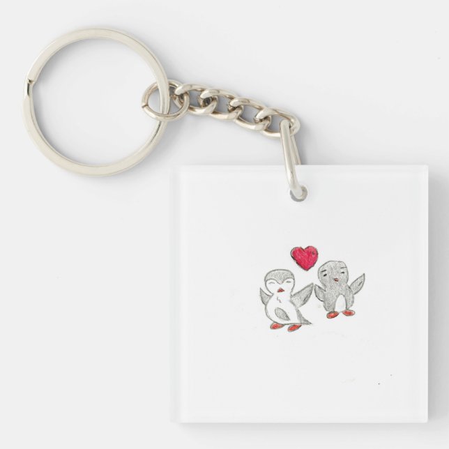 Porte-clefs Pingouins mignons (Devant)