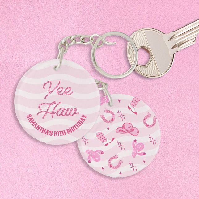 Porte-clefs Pink Cowgirl Rodeo Birthday  (Créateur téléchargé)