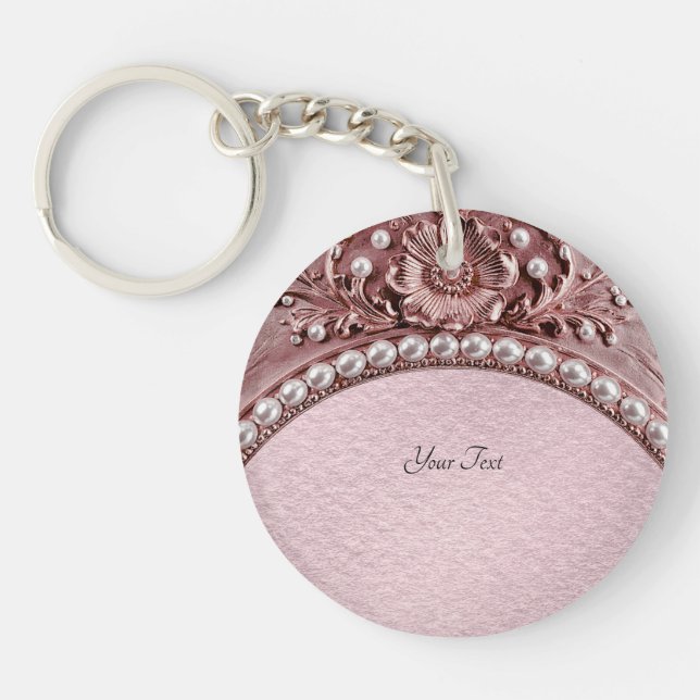 Porte-clefs Pink Flower Keychain (Devant)