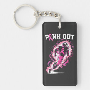 Porte-clefs Pink Out Tacker Cancer du Sein Football Américain
