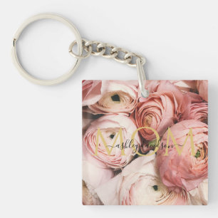 Porte-clefs Pink Rose Rose Mom Porte - clé photo