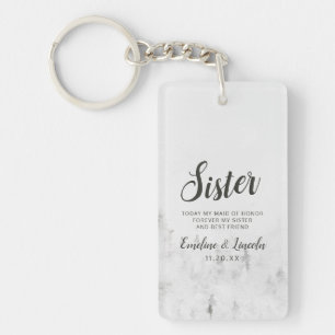 Porte-clefs Pins congelés Montagnes blanches rustiques Citatio