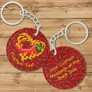 Porte-clefs Pipe avec Flame Heart Keychain