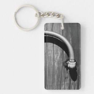 Porte-clefs Pipe et ombre en noir et blanc