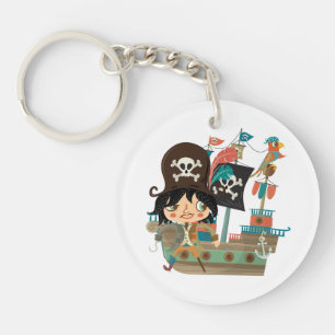 Porte-clefs Pirate et bateau de pirate