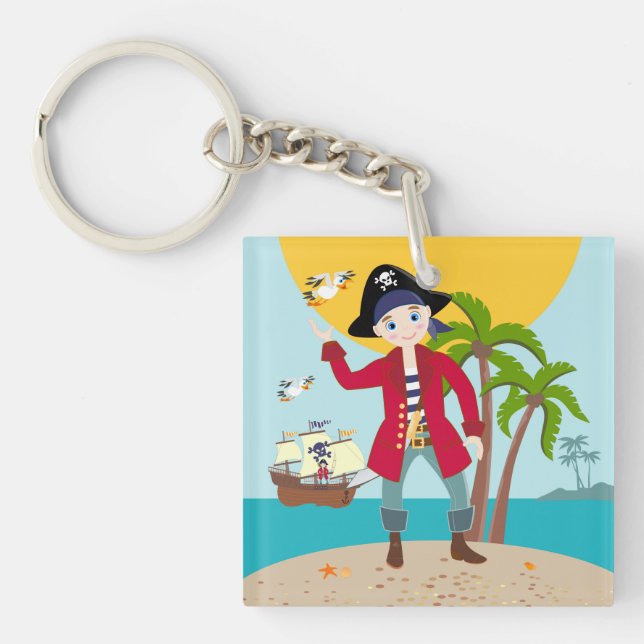 Porte-clefs Pirate kid birthday (Devant)