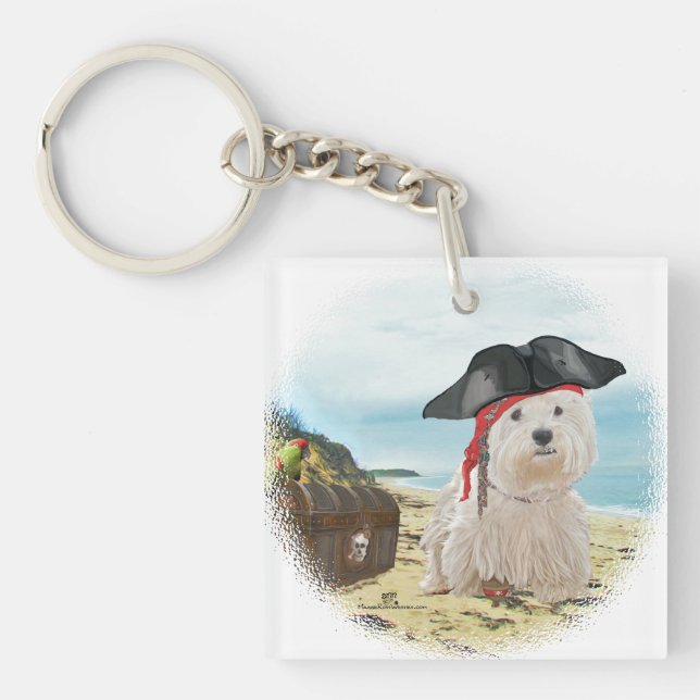 Porte-clefs Pirate Westie (Devant)