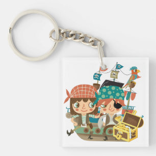 Porte-clefs Pirates avec le trésor