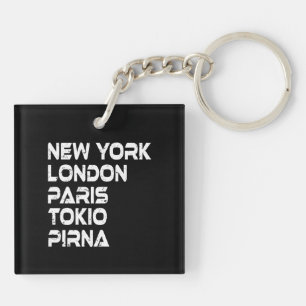 Porte-clefs Pirna New York Londres Tokyo Paris