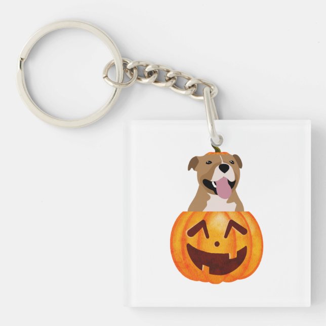 Porte-clefs Pitbull Halloween (Devant)