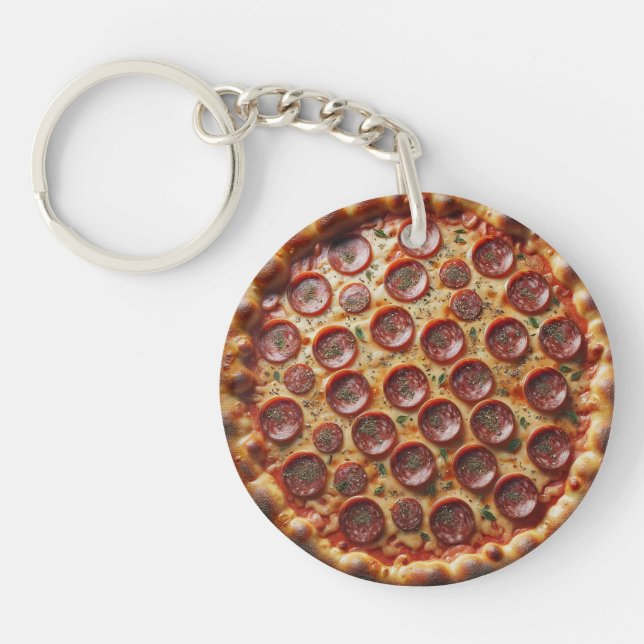 Porte-clefs Pizza en tranches de style (Devant)
