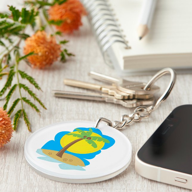 Porte-clefs Plage aux palmiers (Créateur téléchargé)