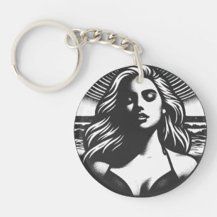 Porte-clefs Plage Babe Vibes