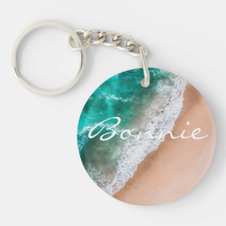 Porte-clefs Plage d'eau de mer sable tropical été