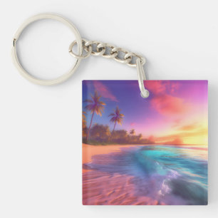 Porte-clefs Plage Dreamy colorée