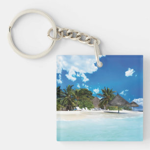 Porte-clefs Plage exotique
