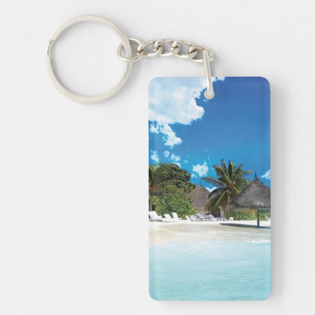 Porte-clefs Plage exotique (Devant)
