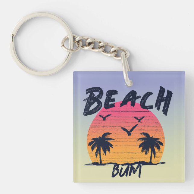 Porte-clefs Plage/littoral/tropical/hawaïen (Devant)