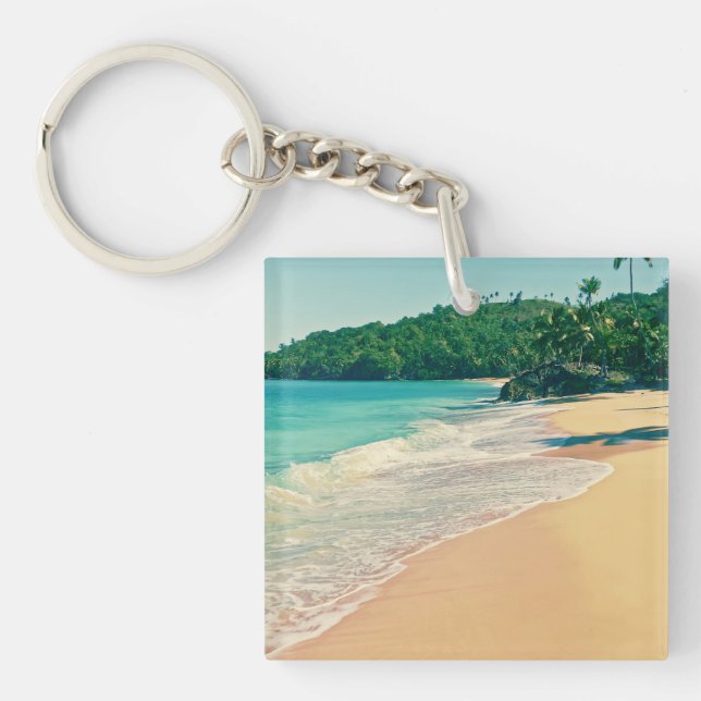 Porte-clefs Plage paisible de l'île tropicale (Devant)