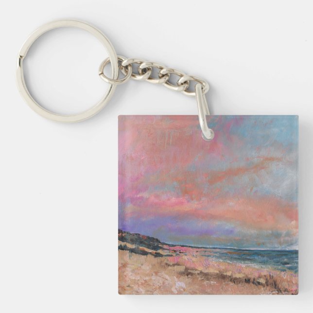 Porte-clefs Plage Paysage Beaux Art Plage peinture (Devant)